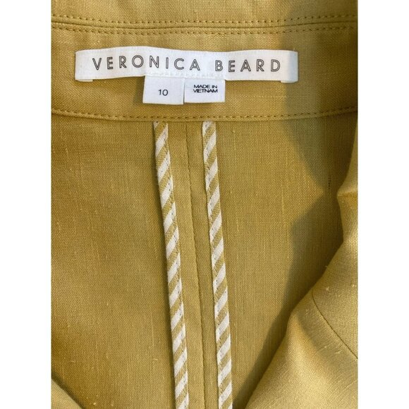 Veronica Beard Nisha Yellow Linen Wool Blend Dickey Blazer Jacket $595 Size 10 - Picture 9 of 16